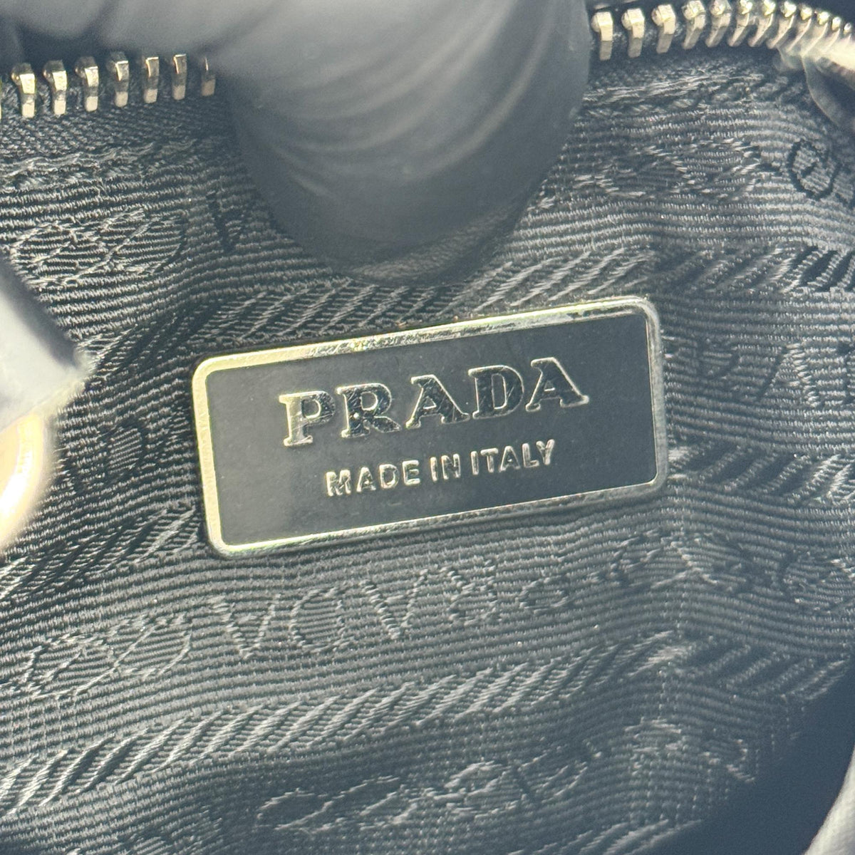 Prada Shoulder Bag Leather, Black, Nylon, Shoulder Bag