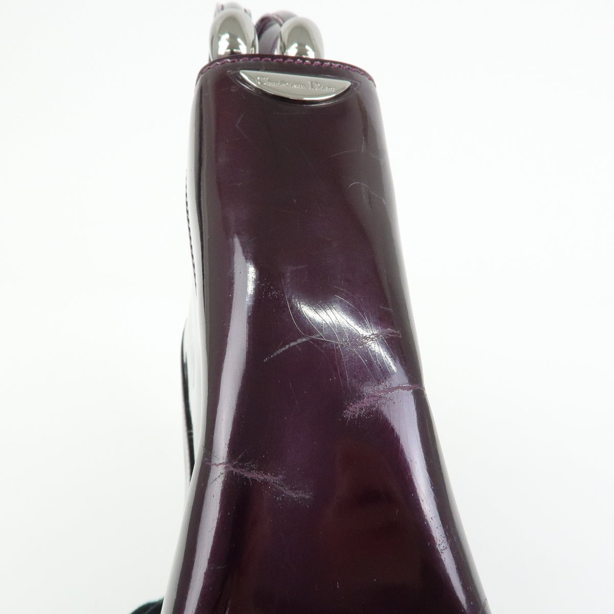 Christian Dior Handbag Leather, Purple, Patent Leather, Handbag