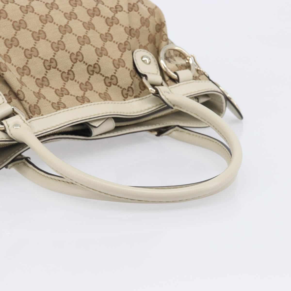 Gucci Sukey Top Handle GG Canvas, Beige, Canvas, Tote Bag
