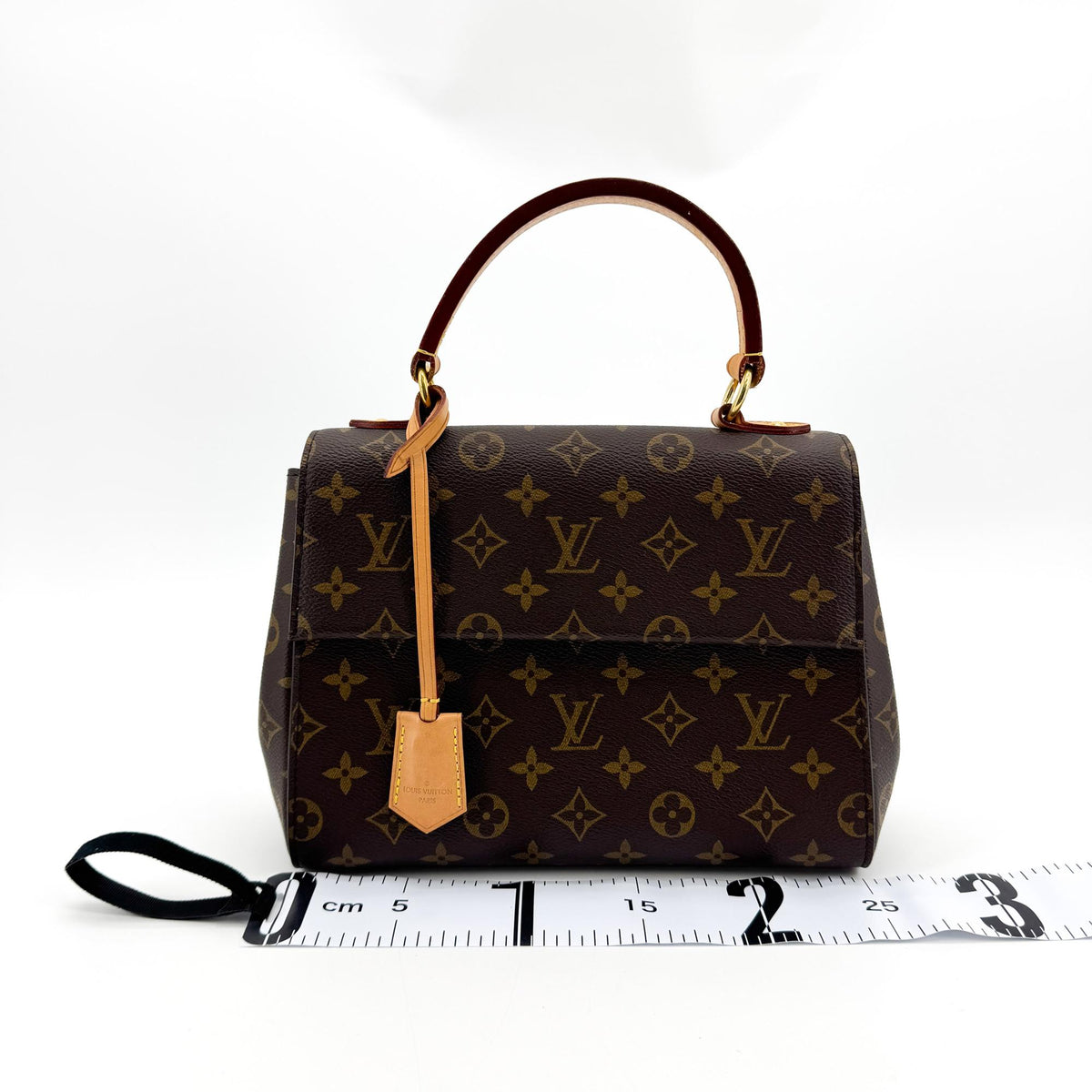 Louis Vuitton Cluny Top Handle Monogram Canvas, Brown, Canvas, Handbag