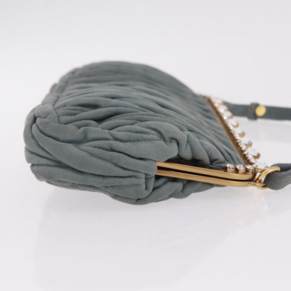 Miu Miu Matelassé Frame Clutch Matelassé Leather, Gray, Suede, Clutch