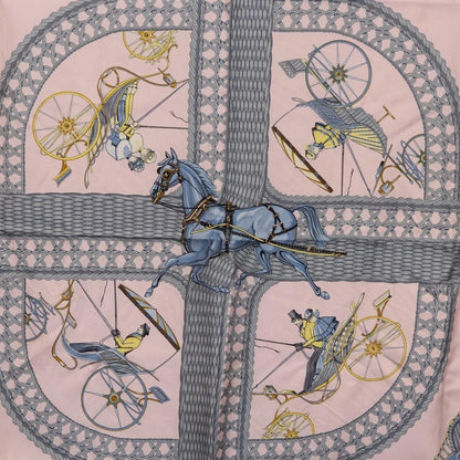 Hermes Carré 90 Silk multicolor, Pink, Silk, Scarf