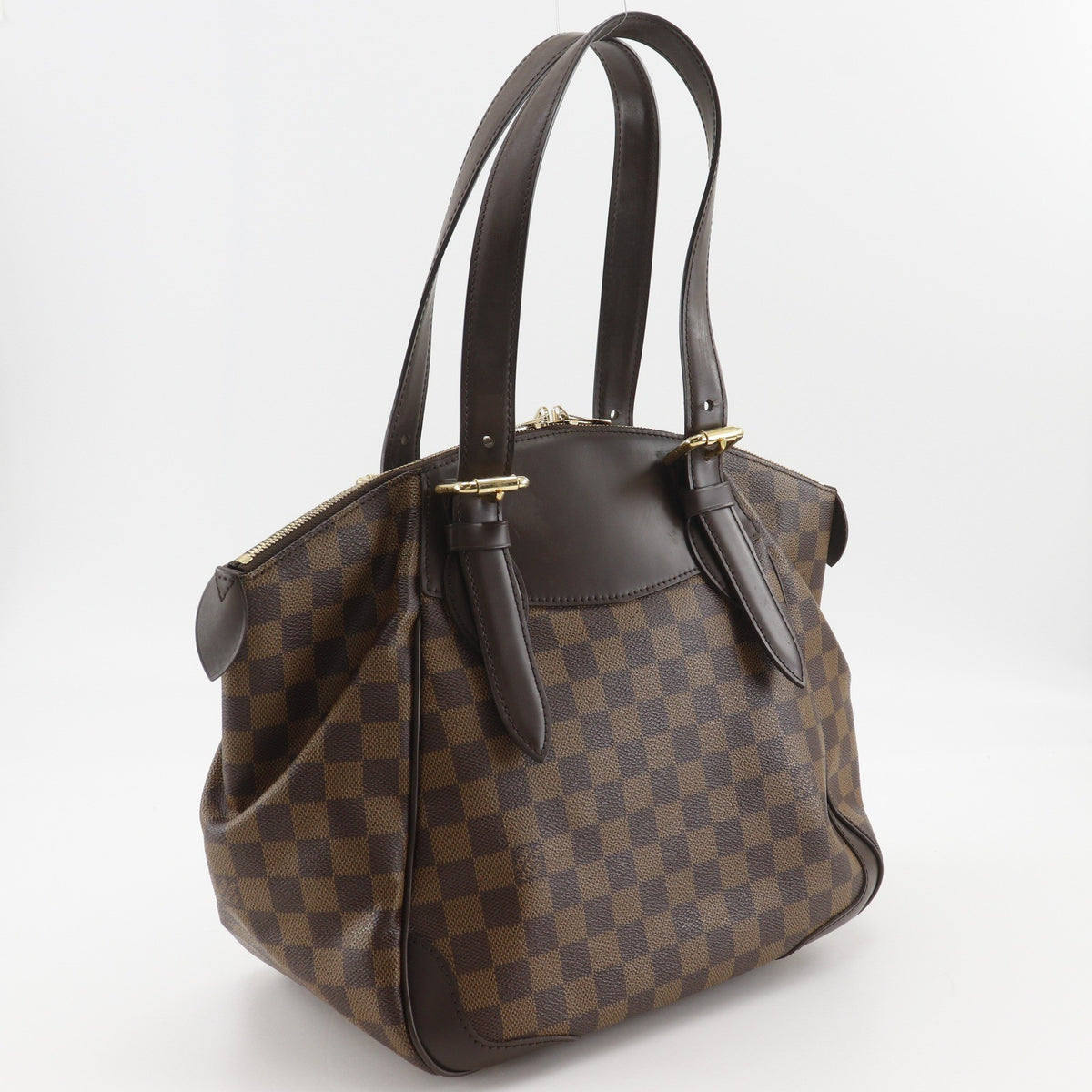 Louis Vuitton Verona Damier Ebene, Brown, Canvas, Tote Bag