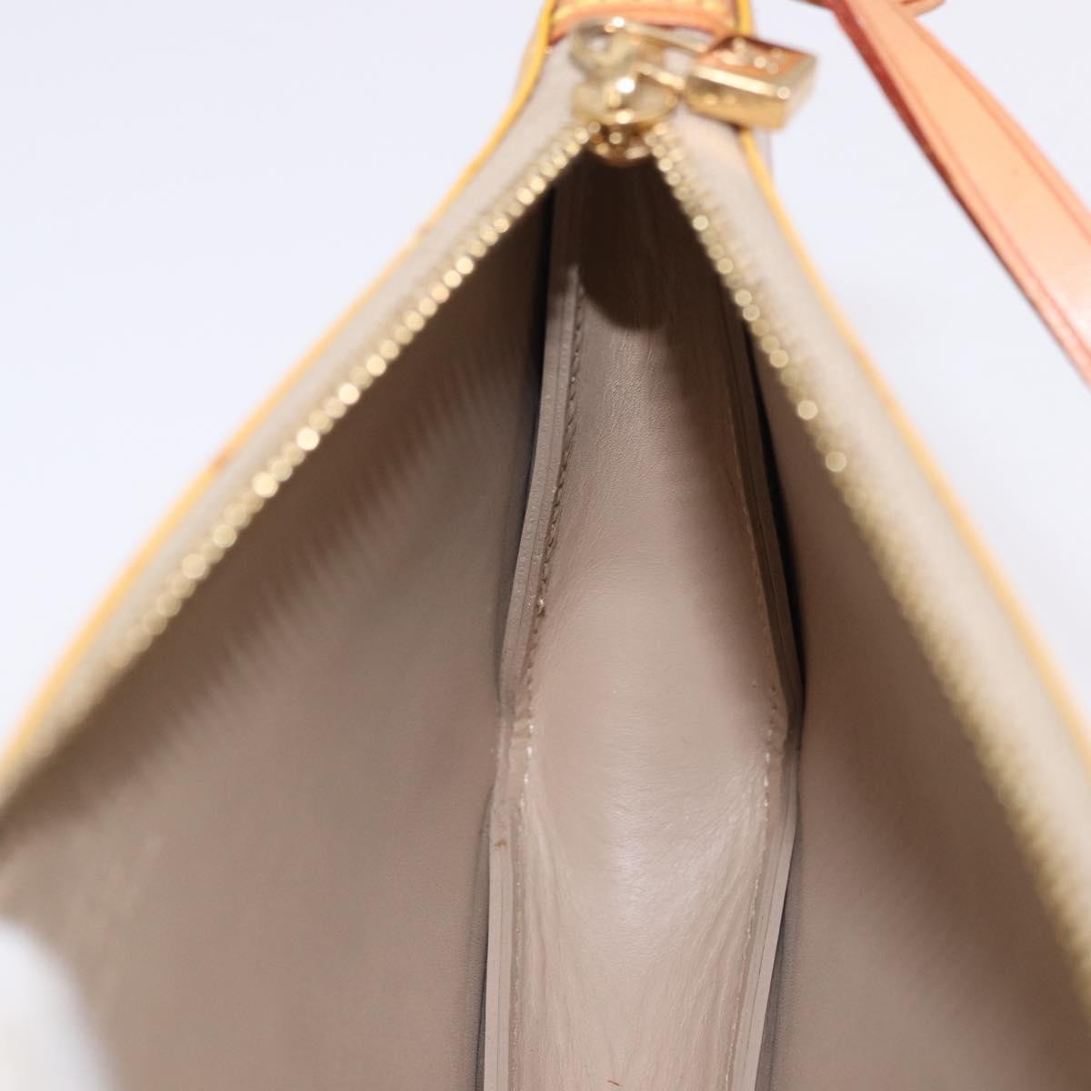 Louis Vuitton Lexington Pochette Monogram Vernis, Beige, Patent Leather, Clutch