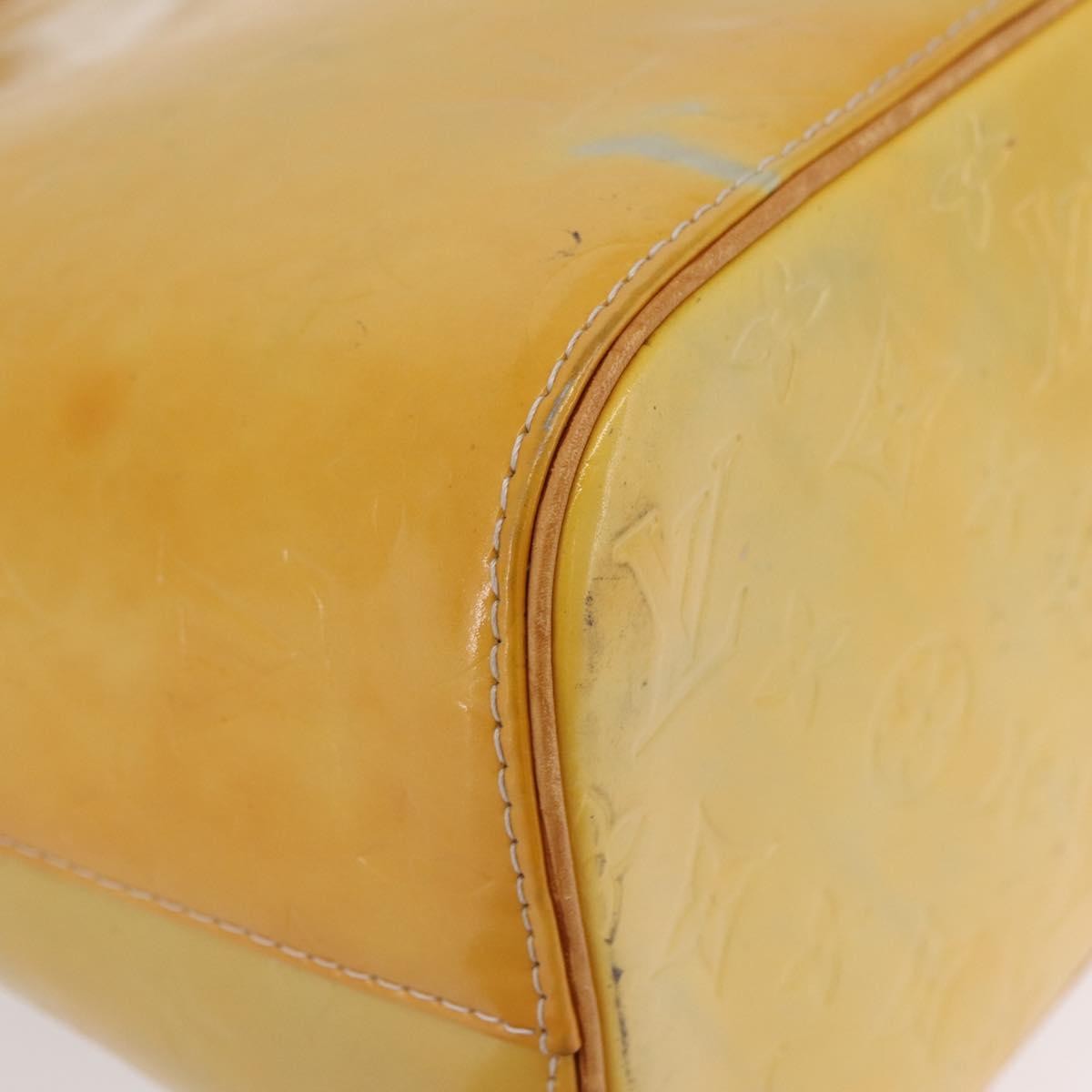 Louis Vuitton Houston Monogram Vernis, Yellow, Patent Leather, Handbag