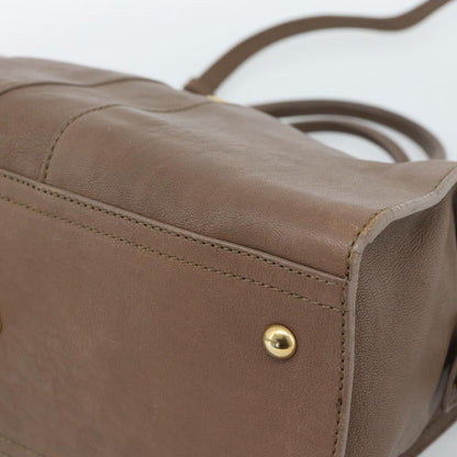 Saint Laurent Chyc Cabas Leather, Brown, Leather, Tote Bag