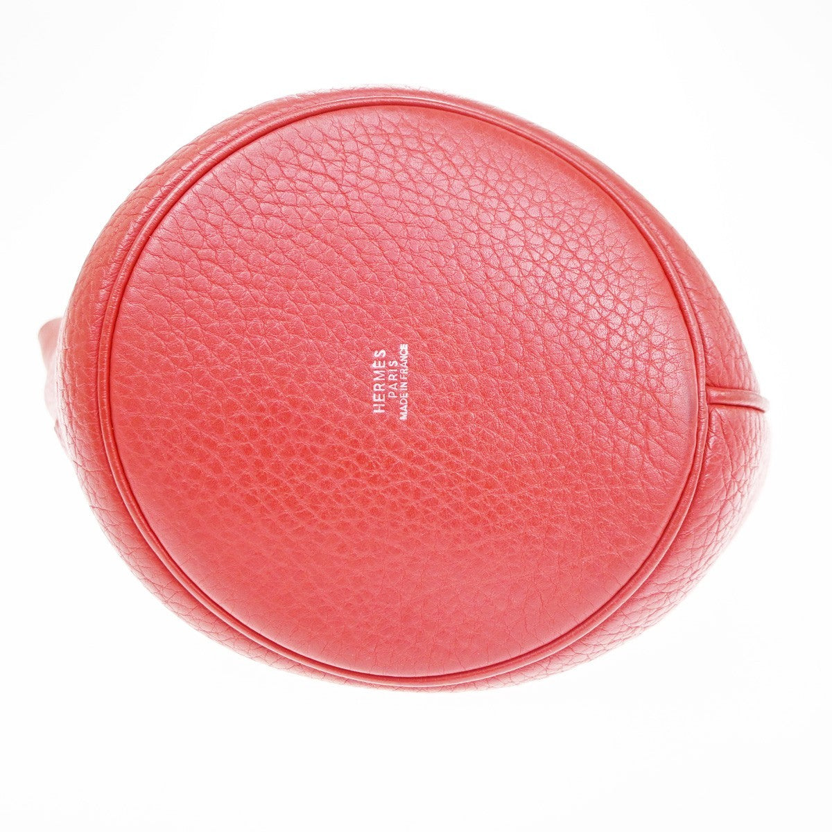 Hermes Mangeoire Courchevel, Red, Leather, Shoulder Bag