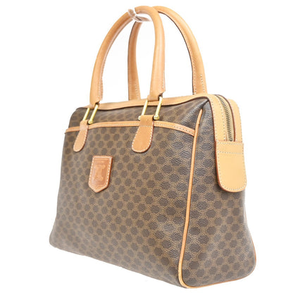 Celine Boston Triomphe XL Coated Canvas, Brown, Canvas, Handbag