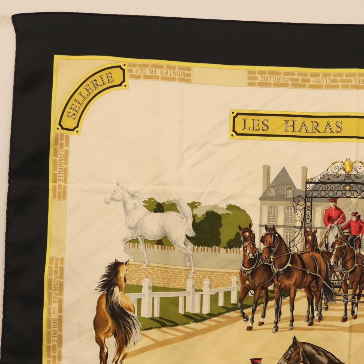 Hermes Carré 90 Silk multicolor, Black, Silk, Scarf