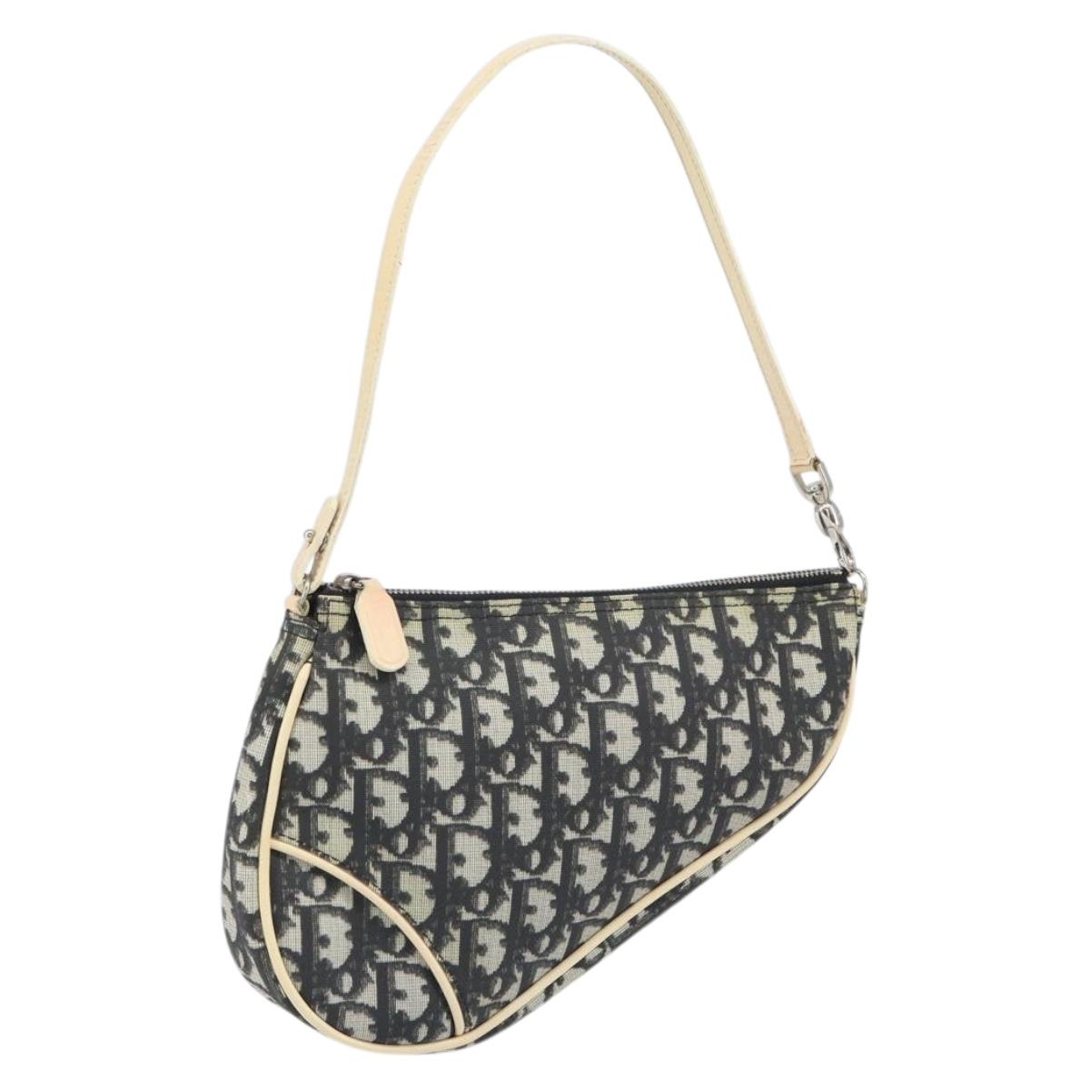 Christian Dior Saddle Tripple Pouch Oblique Canvas, BLACK, CANVAS, Shoulder bag