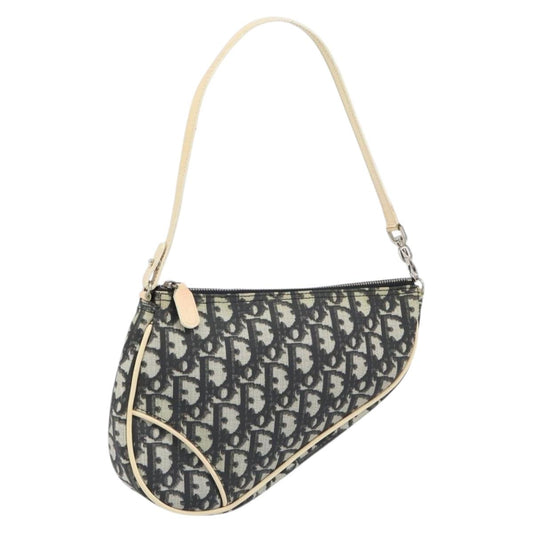 Christian Dior Saddle Tripple Pouch Oblique Canvas, BLACK, CANVAS, Shoulder bag