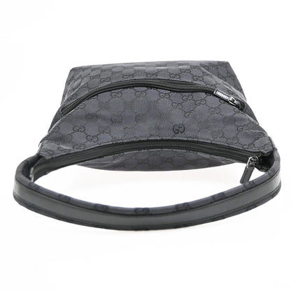 Gucci Hobo GG Canvas, Black, Canvas, Shoulder Bag