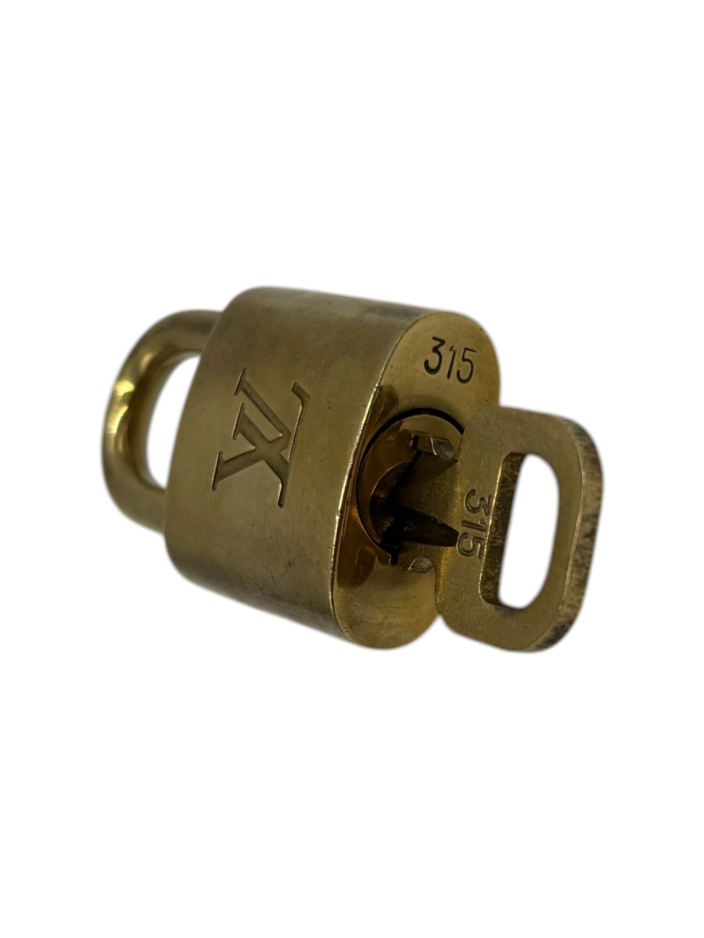 Louis Vuitton Padlock and Key Logo Cufflinks Metal, Gold, Metal, Charm
