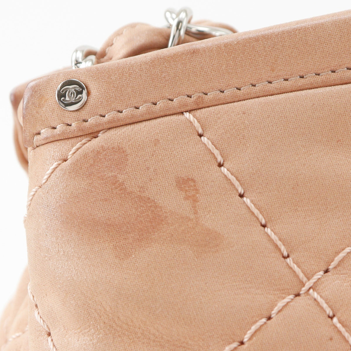 Chanel CC Sea Hit Quilted Iridescent Calfskin, Pink, Leather, Tote Bag