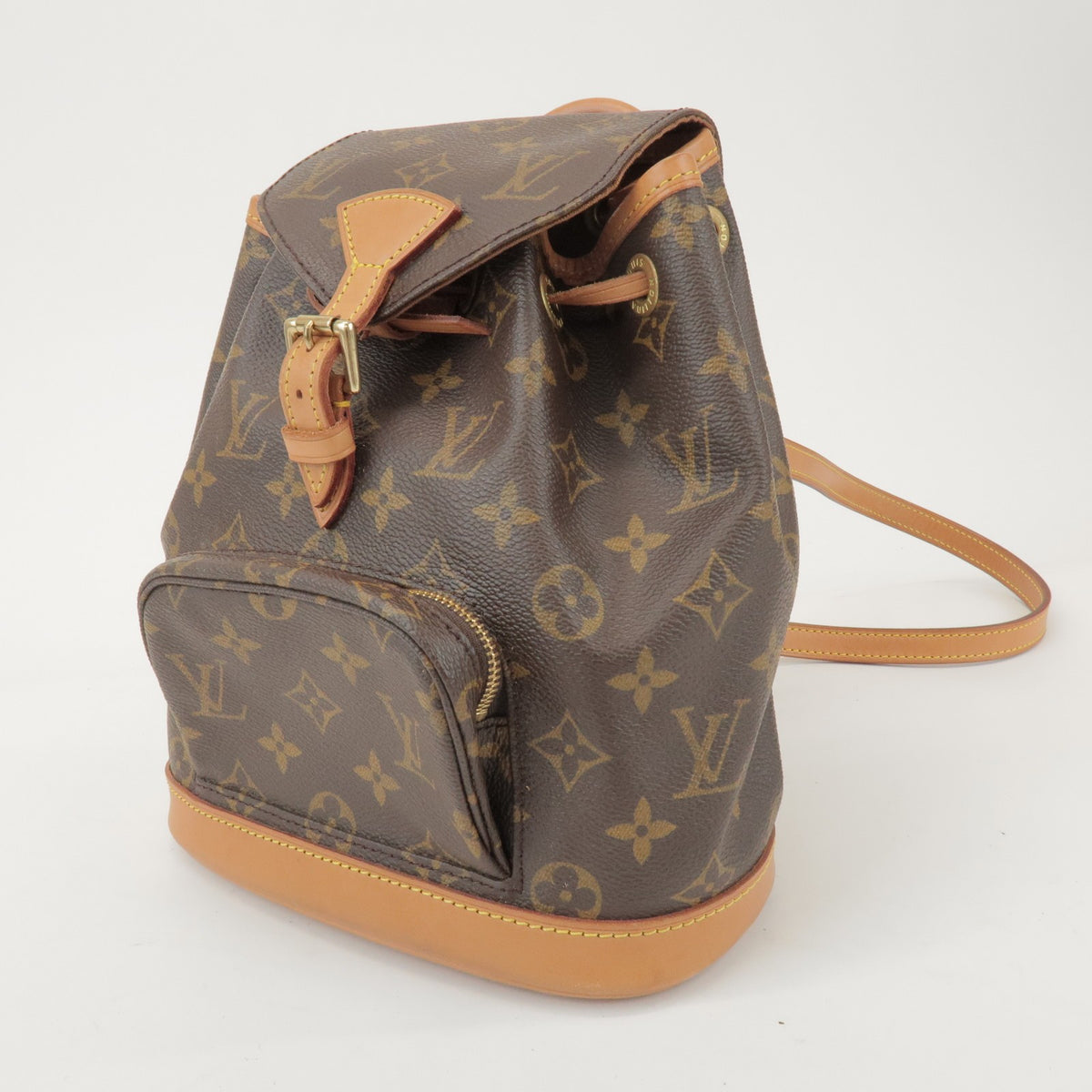 Louis Vuitton Vintage Montsouris Monogram Canvas, Brown, Canvas, Backpack