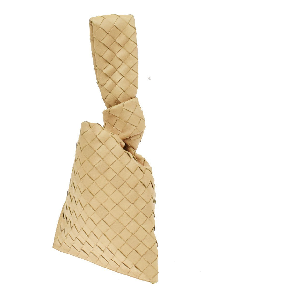 Bottega Veneta BV Twist Intrecciato Nappa, Beige, Leather, Handbag