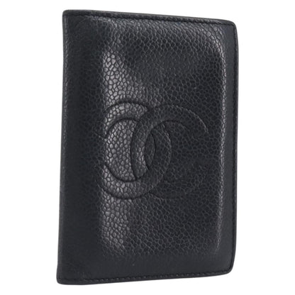 Chanel Timeless Bifold Card Case Caviar, Black, Leather, Card Holder