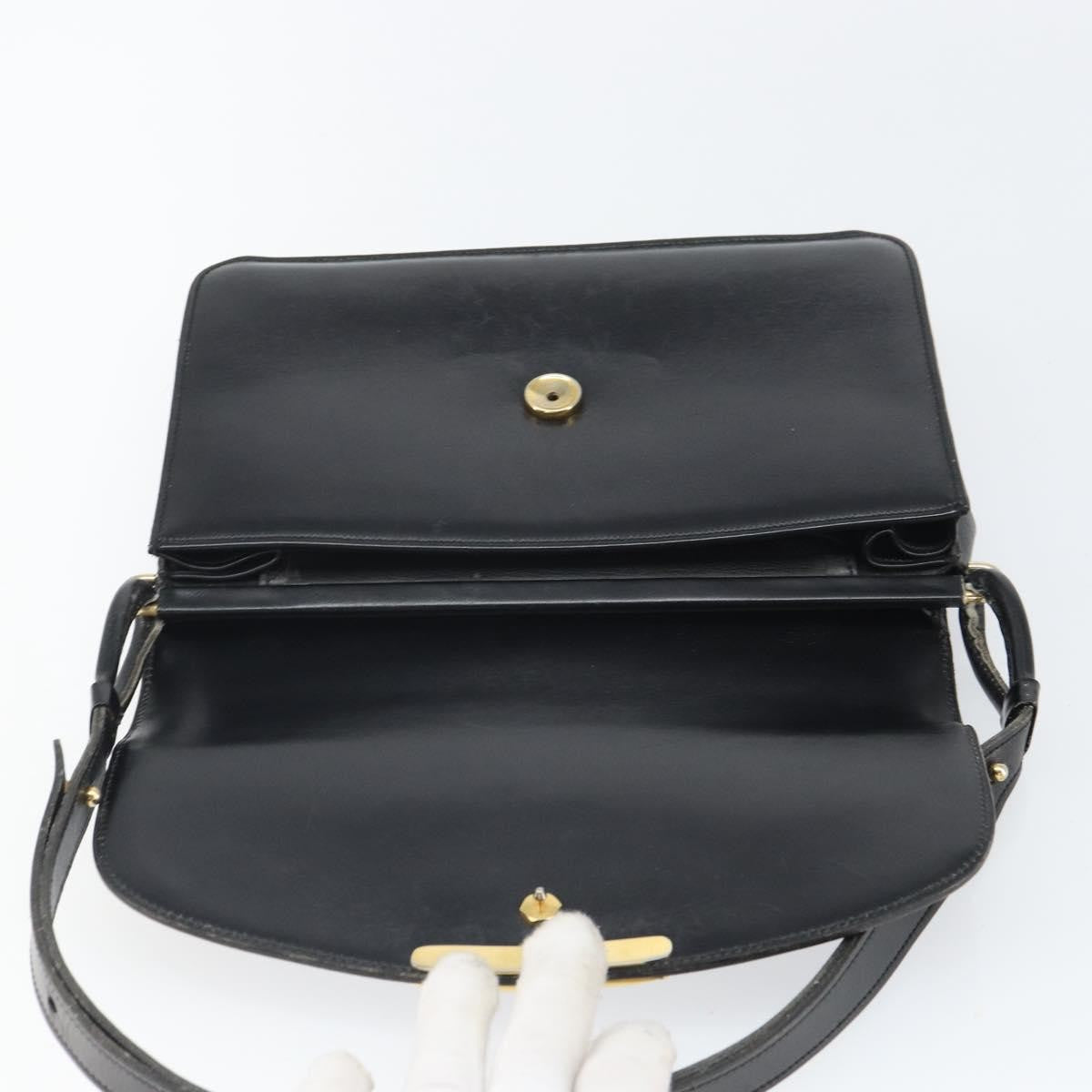 Christian Dior Shoulder Leather, Black, Leather, Shoulder Bag