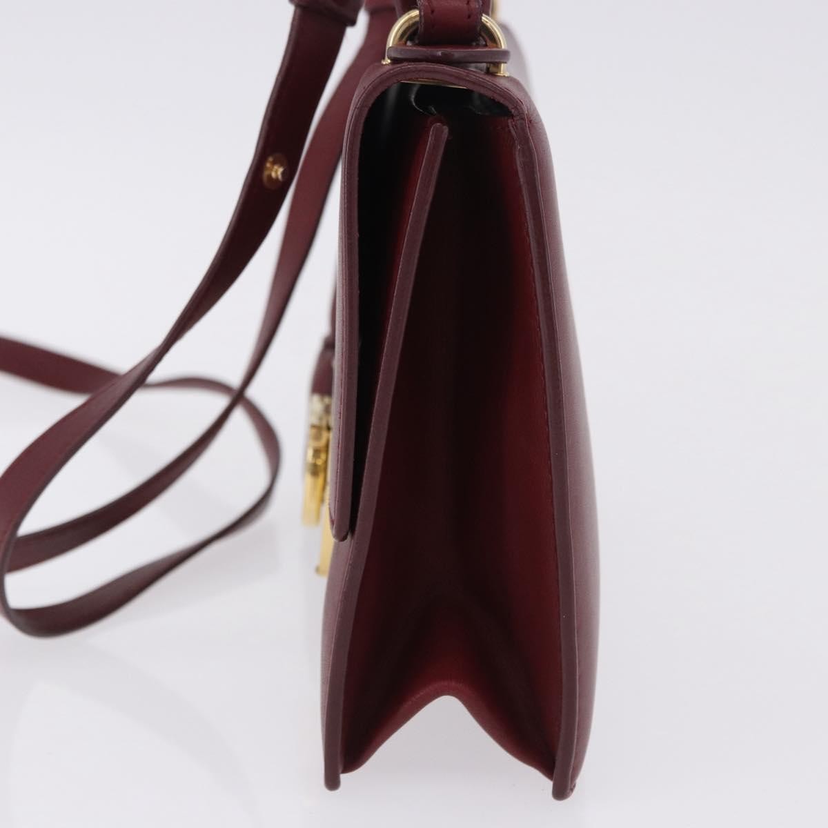 Salvatore Ferragamo Aileen Leather, Burgundy, Leather, Shoulder Bag