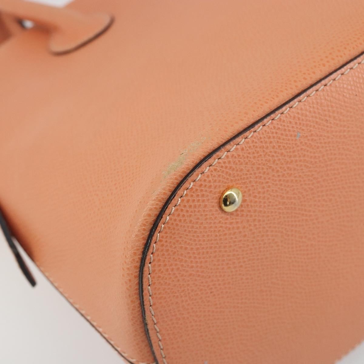 Celine Vintage Convertible Bowler Leather, Orange, Leather, Handbag