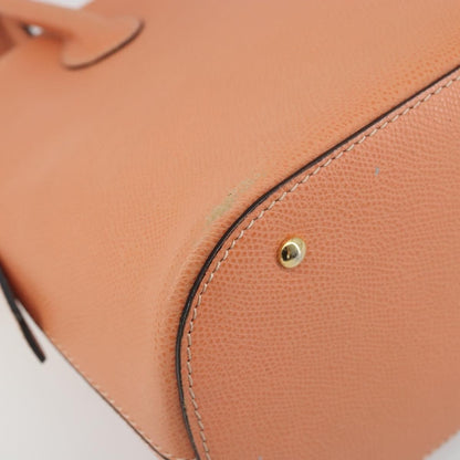 Celine Vintage Convertible Bowler Leather, Orange, Leather, Handbag