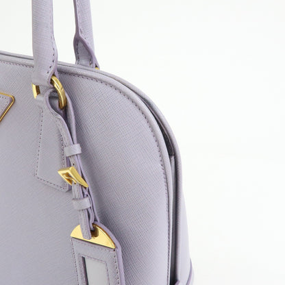 Prada Open Promenade Saffiano Leather, Purple, Leather, Handbag
