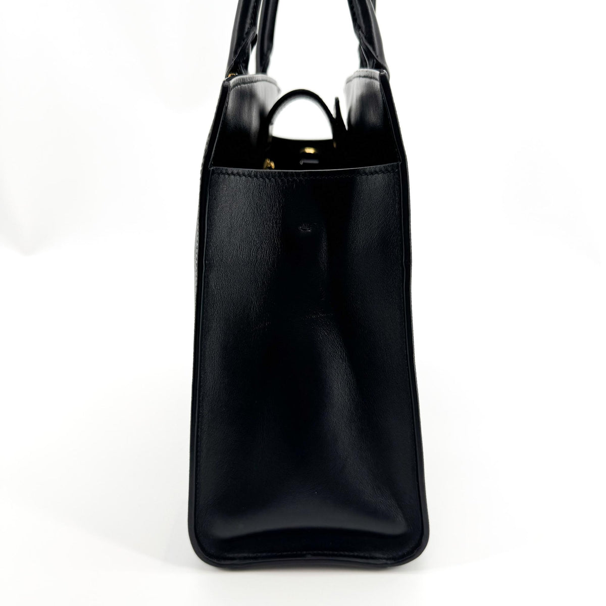 Prada saffiano tote Leather, Black, Leather, Tote Bag
