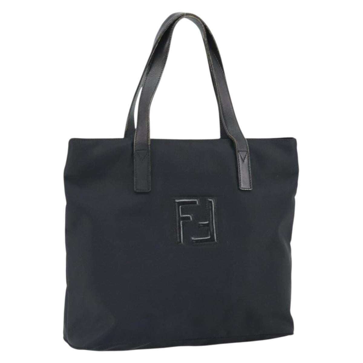 Fendi Vintage FF Nylon, Black, Nylon, Tote Bag
