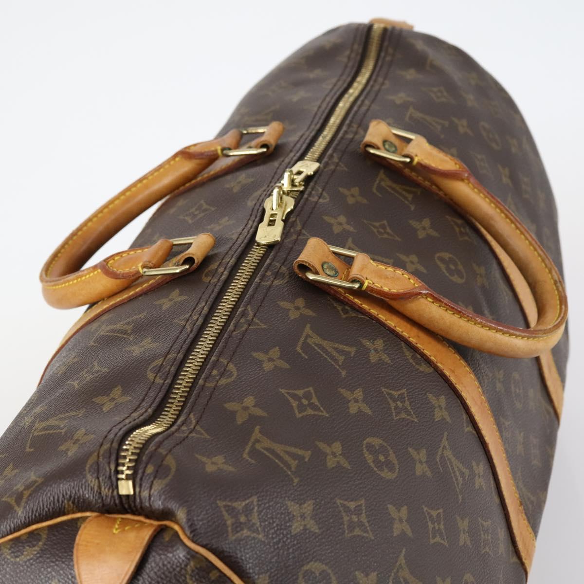 Louis Vuitton Keepall Bag Monogram Canvas, BROWN, CANVAS, Travel bag