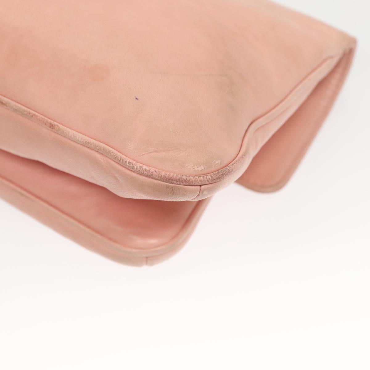 Chanel Mademoiselle Chocolate Bar Clutch Quilted Lambskin, PINK, LEATHER, Shoulder bag