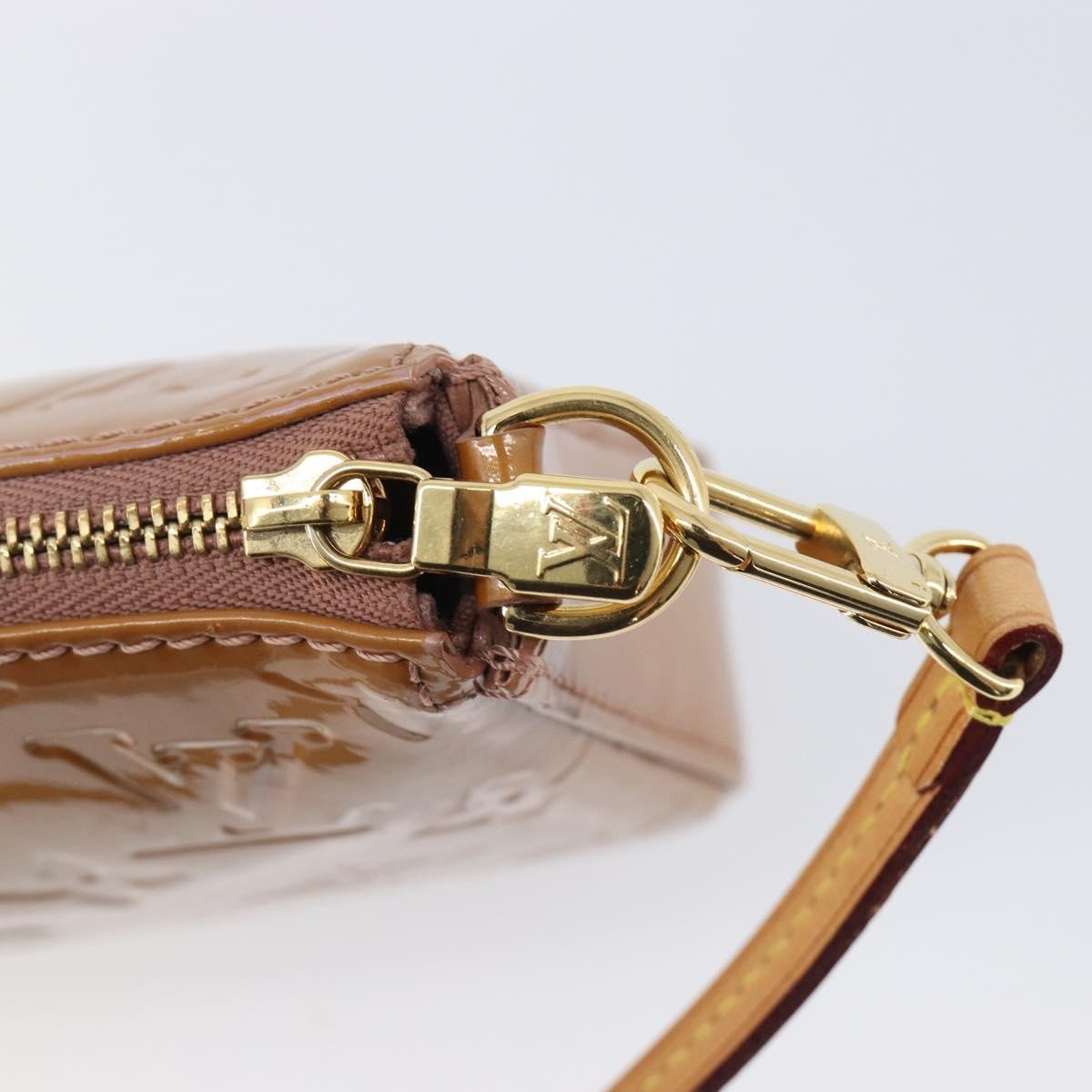 Louis Vuitton Pochette Accessoires NM Monogram Vernis, Brown, Patent Leather, Clutch