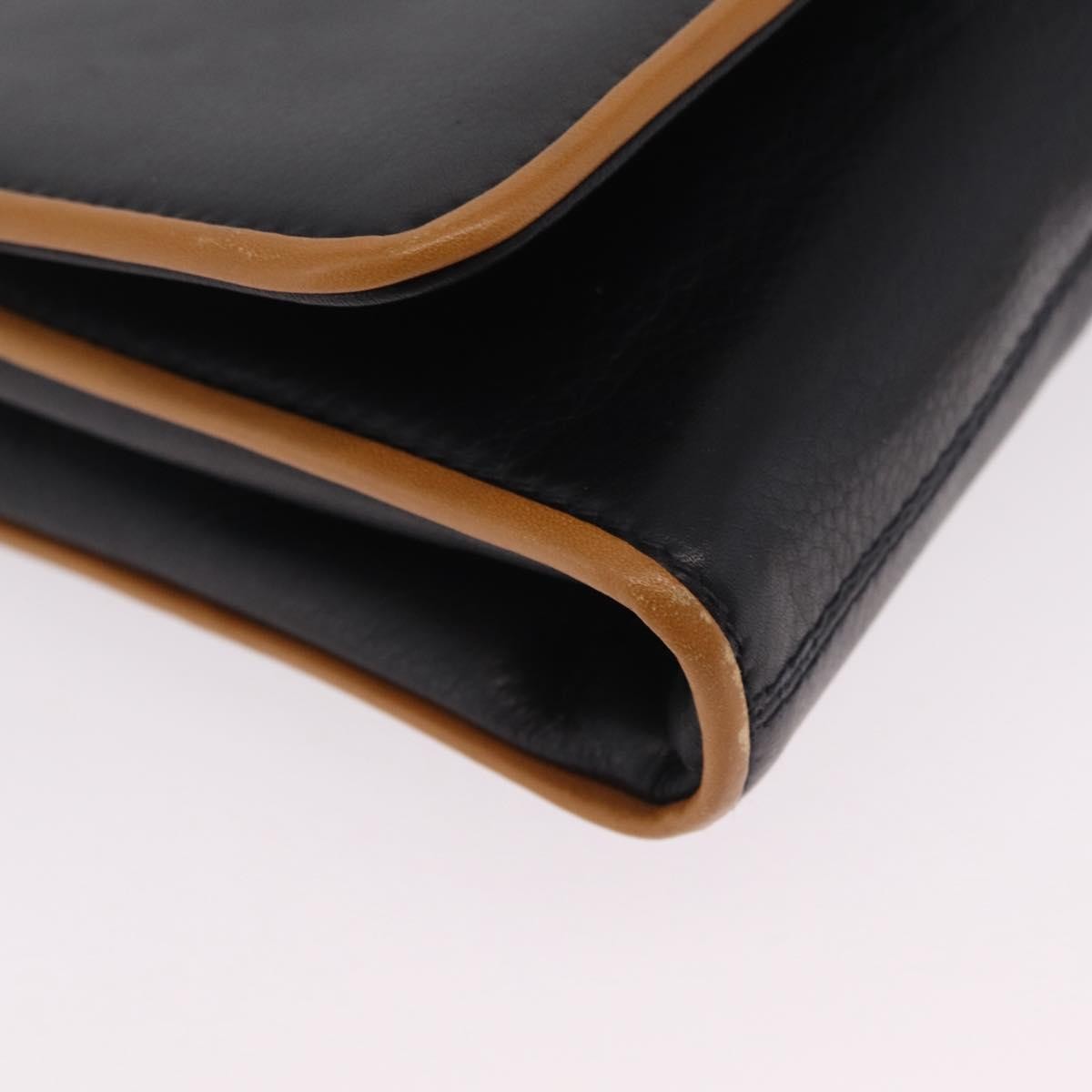 Celine Flap Shoulder Leather, Black, Leather, Shoulder Bag