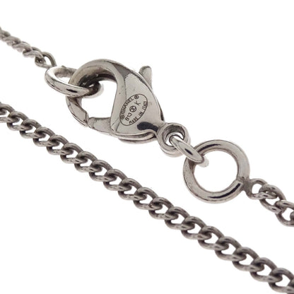 Chanel CC Clover Pendant Chain Metal with Enamel, Silver, Silver Plated, Necklace