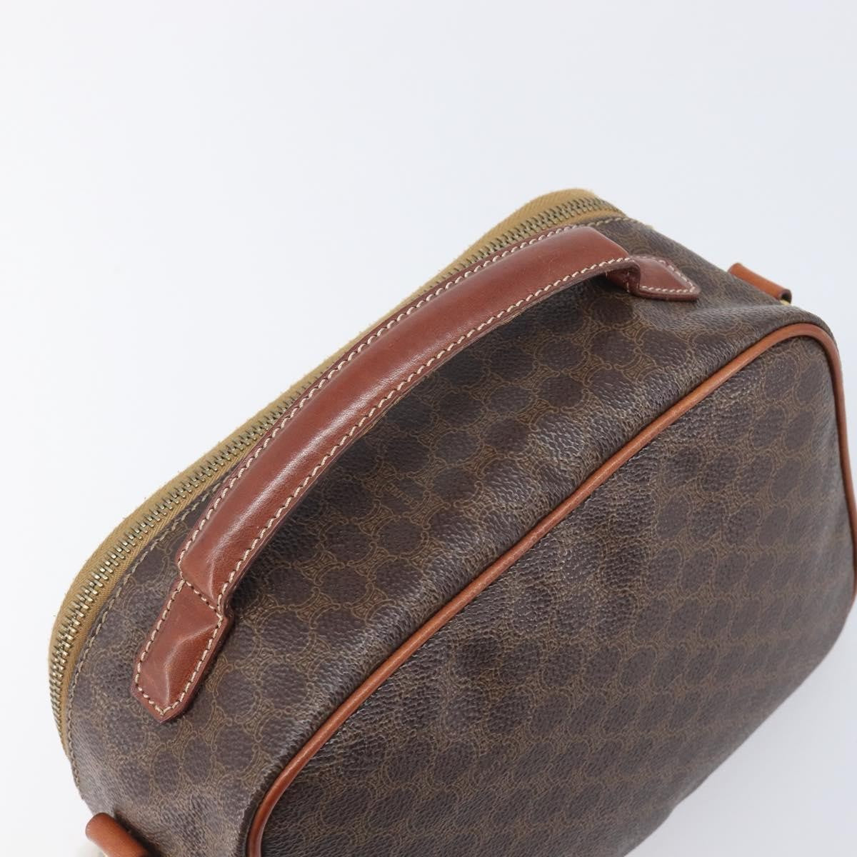 Celine Vintage Handbag Toile Céline, Brown, Canvas, Handbag