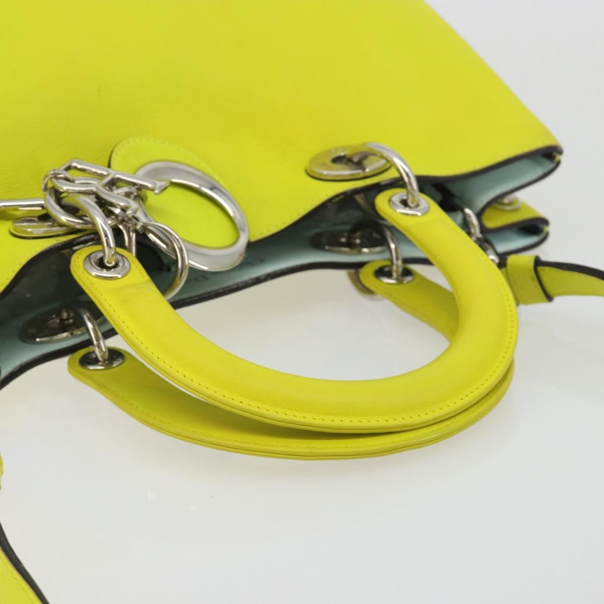 Christian Dior Diorissimo Tote Smooth Calfskin, Yellow, Leather, Handbag