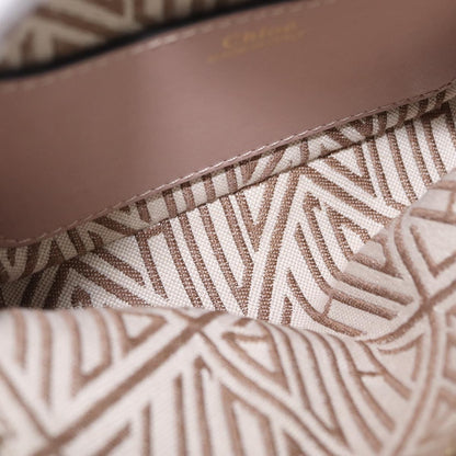 Chloe Daria Chain Leather, Pink, Leather, Handbag