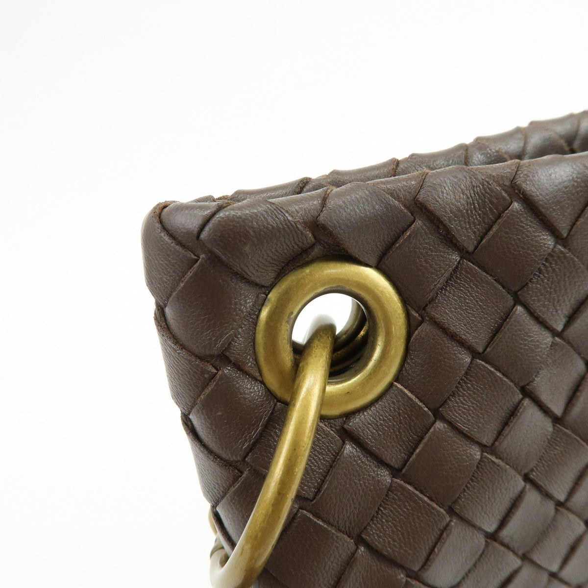 Bottega Veneta Shoulder Intrecciato Nappa, Brown, Leather, Shoulder Bag