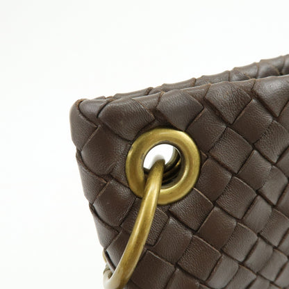 Bottega Veneta Shoulder Intrecciato Nappa, Brown, Leather, Shoulder Bag