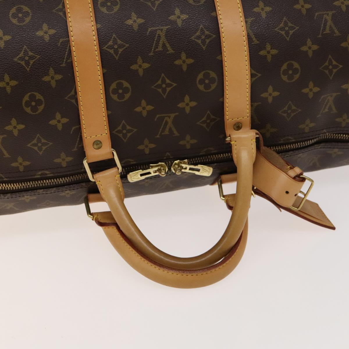 Louis Vuitton Keepall Bag Monogram Canvas, BROWN, CANVAS, Travel bag