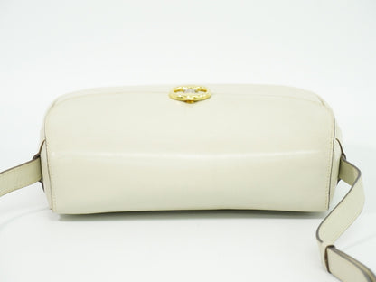 Celine Flap Shoulder Leather, Beige, Leather, Shoulder Bag