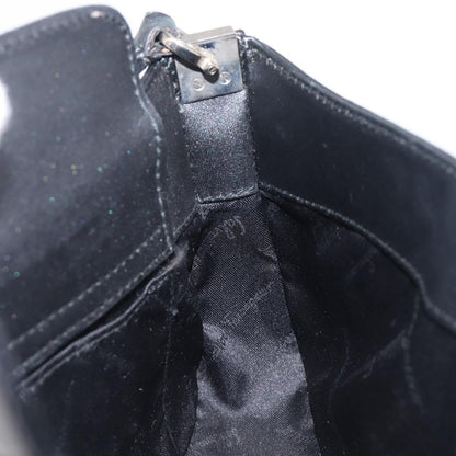 Salvatore Ferragamo Gancini Leather, Black, Leather, Shoulder Bag