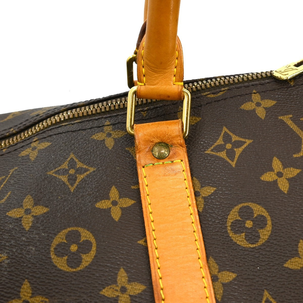 Louis Vuitton Keepall Bandoulière Monogram, Brown, Canvas, Travel Bag