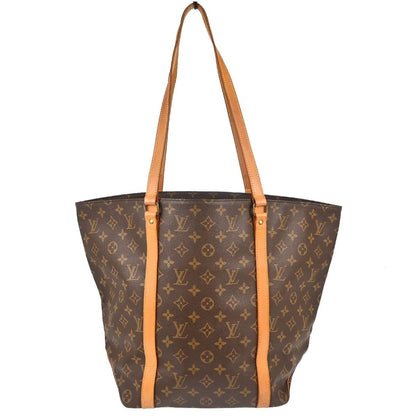 Louis Vuitton Shopping Sac Monogram Canvas, Brown, Canvas, Handbag