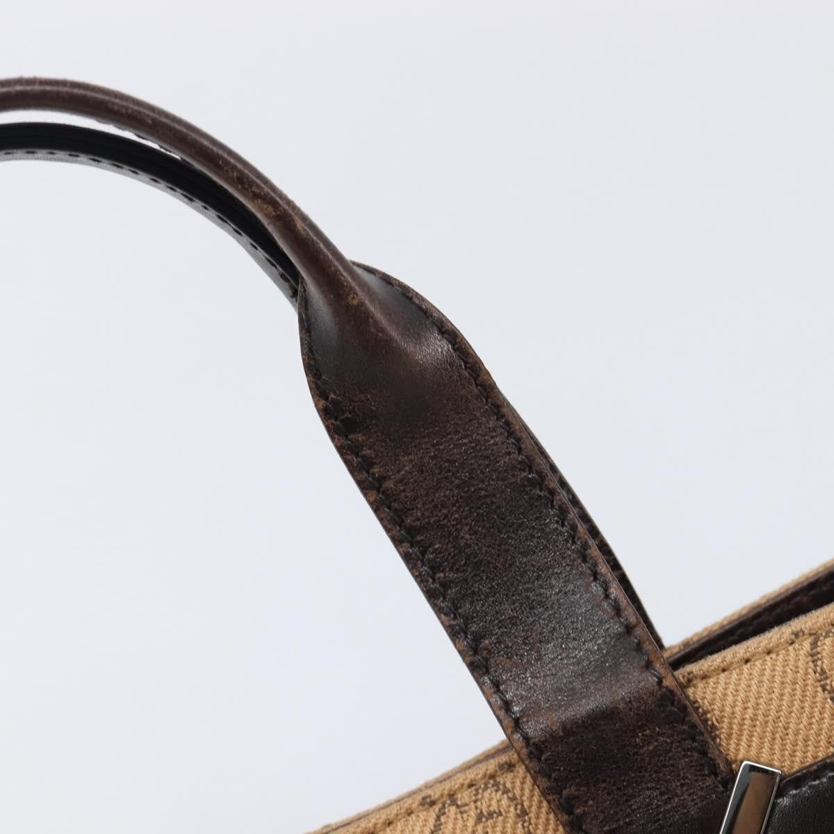 Gucci Open Tote GG Canvas and Leather, Beige, Canvas, Handbag