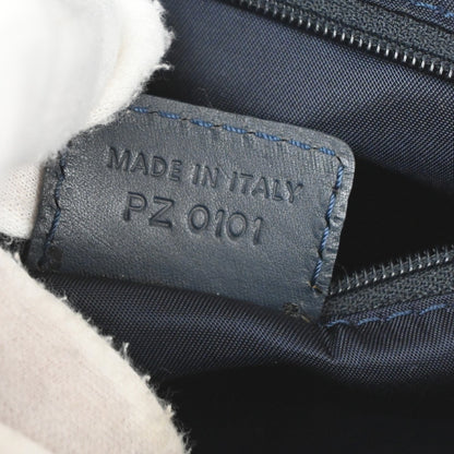 Christian Dior Vintage Saddle Bowler Diorissimo Canvas, Navy, Canvas, Handbag