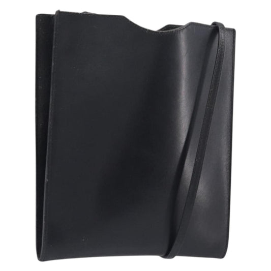 Hermes Onimaitou Leather, Black, Leather, Shoulder Bag