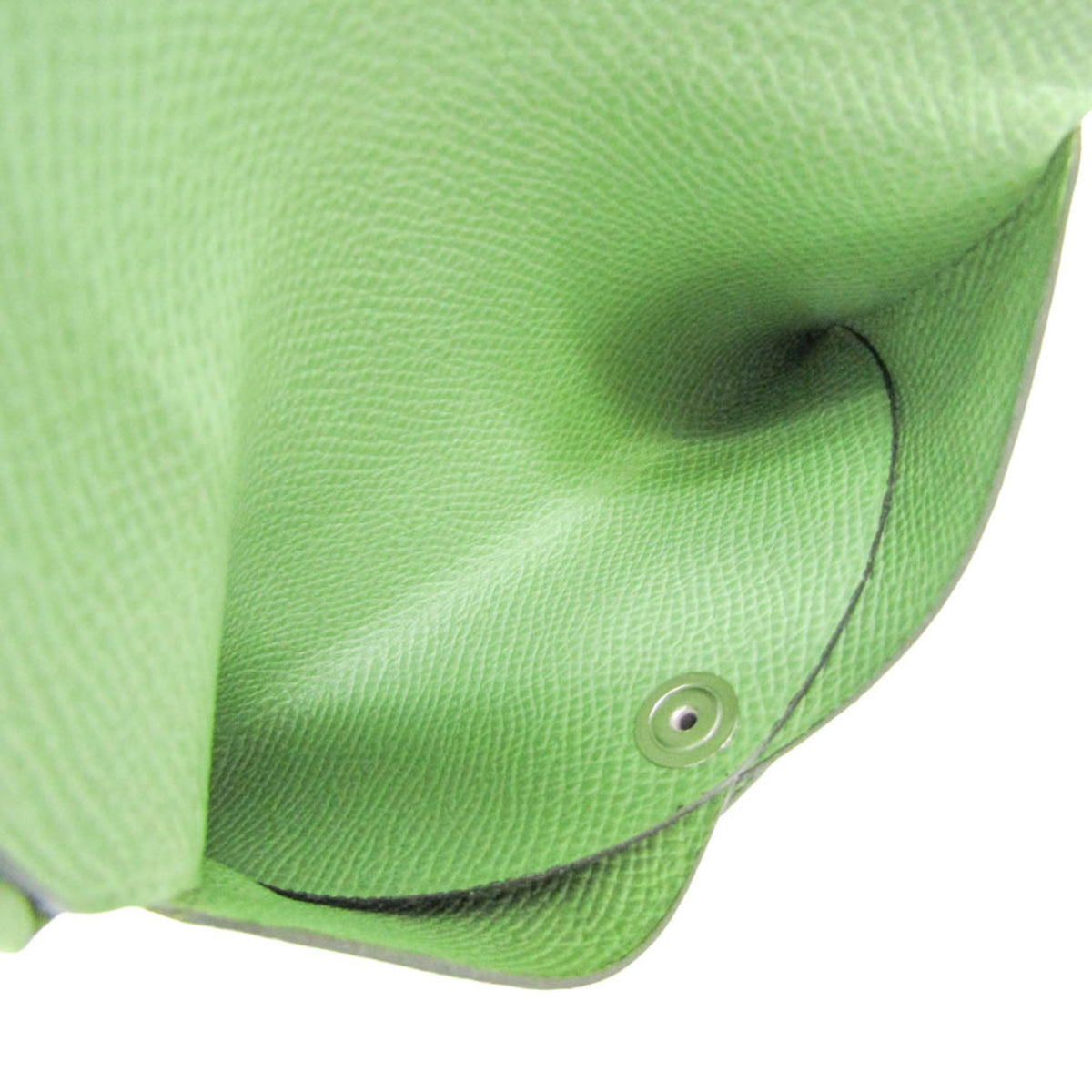 Hermes Calvi Duo Card Holder Epsom, Green, Leather, Card Holder