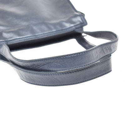 Loewe Vintage Anagram Zip Leather, Navy, Leather, Crossbody Bag