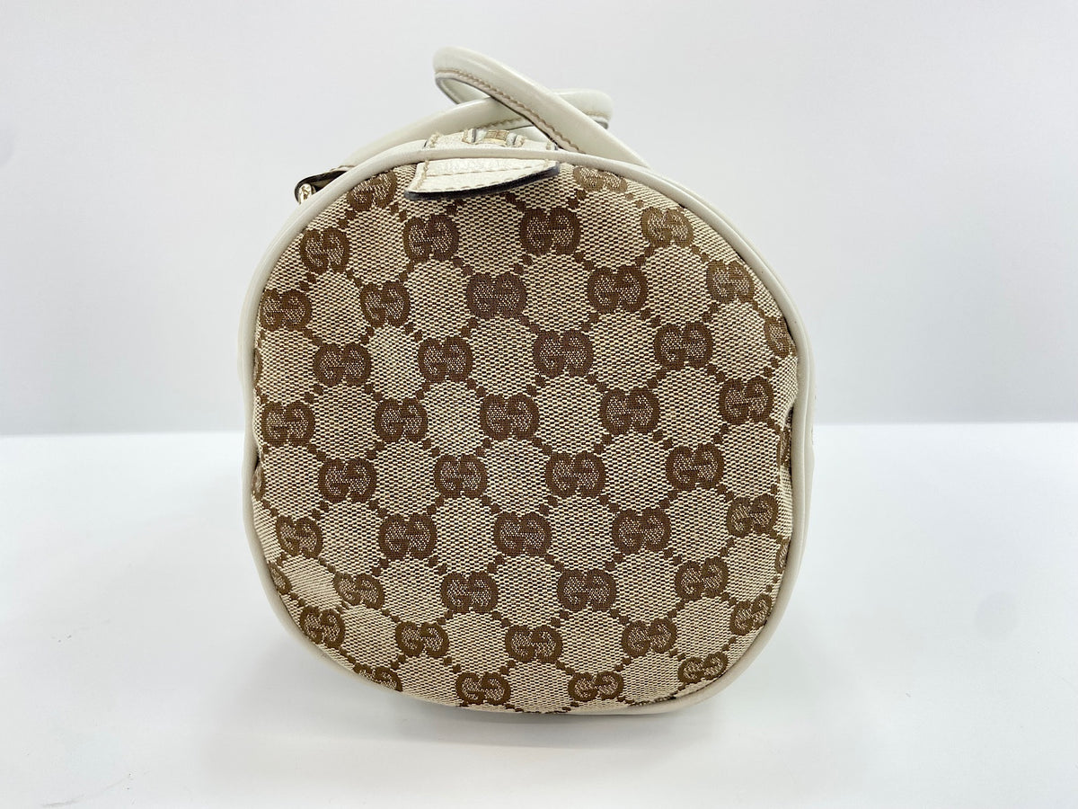 Gucci Trophy Boston GG Canvas, Beige, Canvas, Handbag