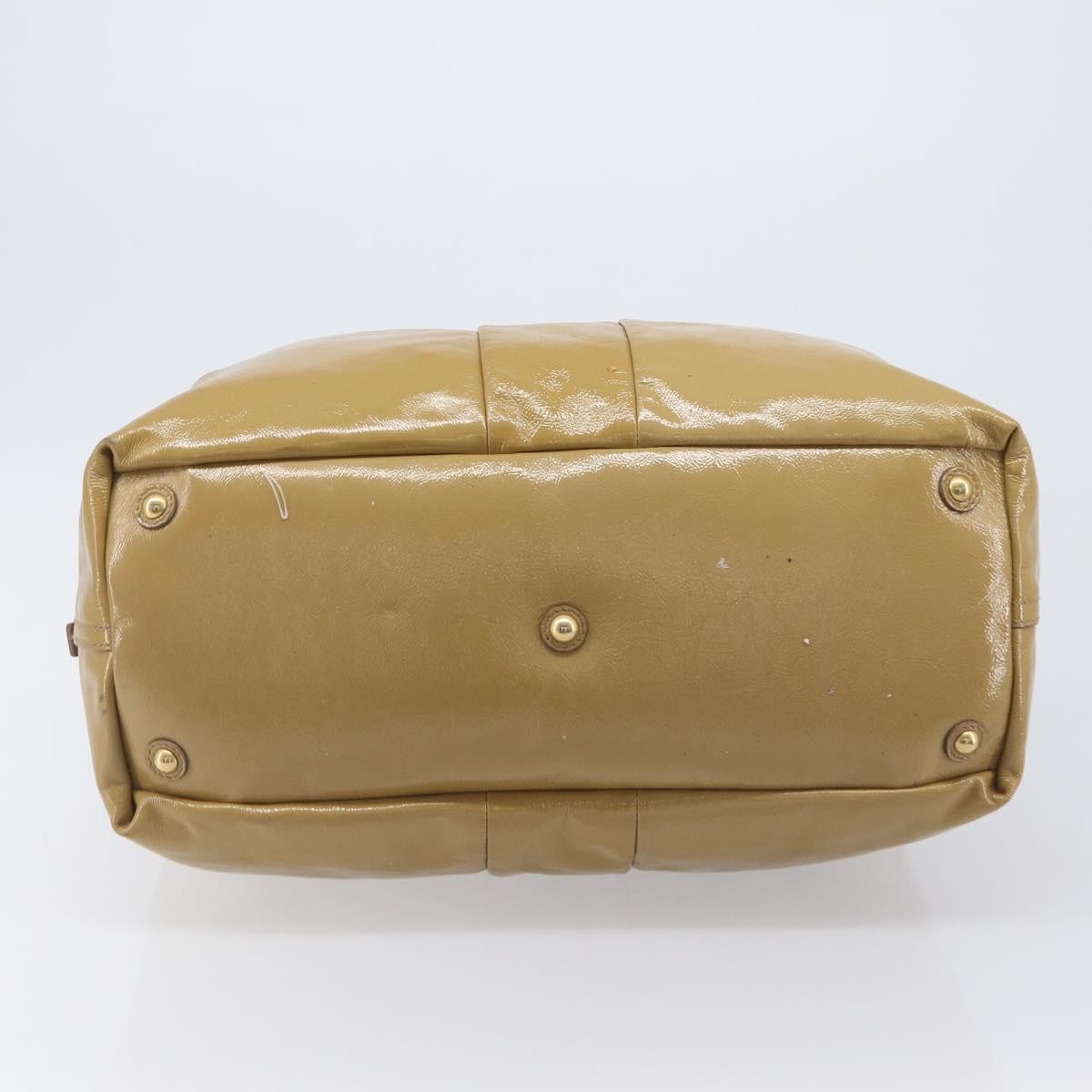 Saint Laurent Easy Y Satchel Patent, Beige, Patent Leather, Handbag